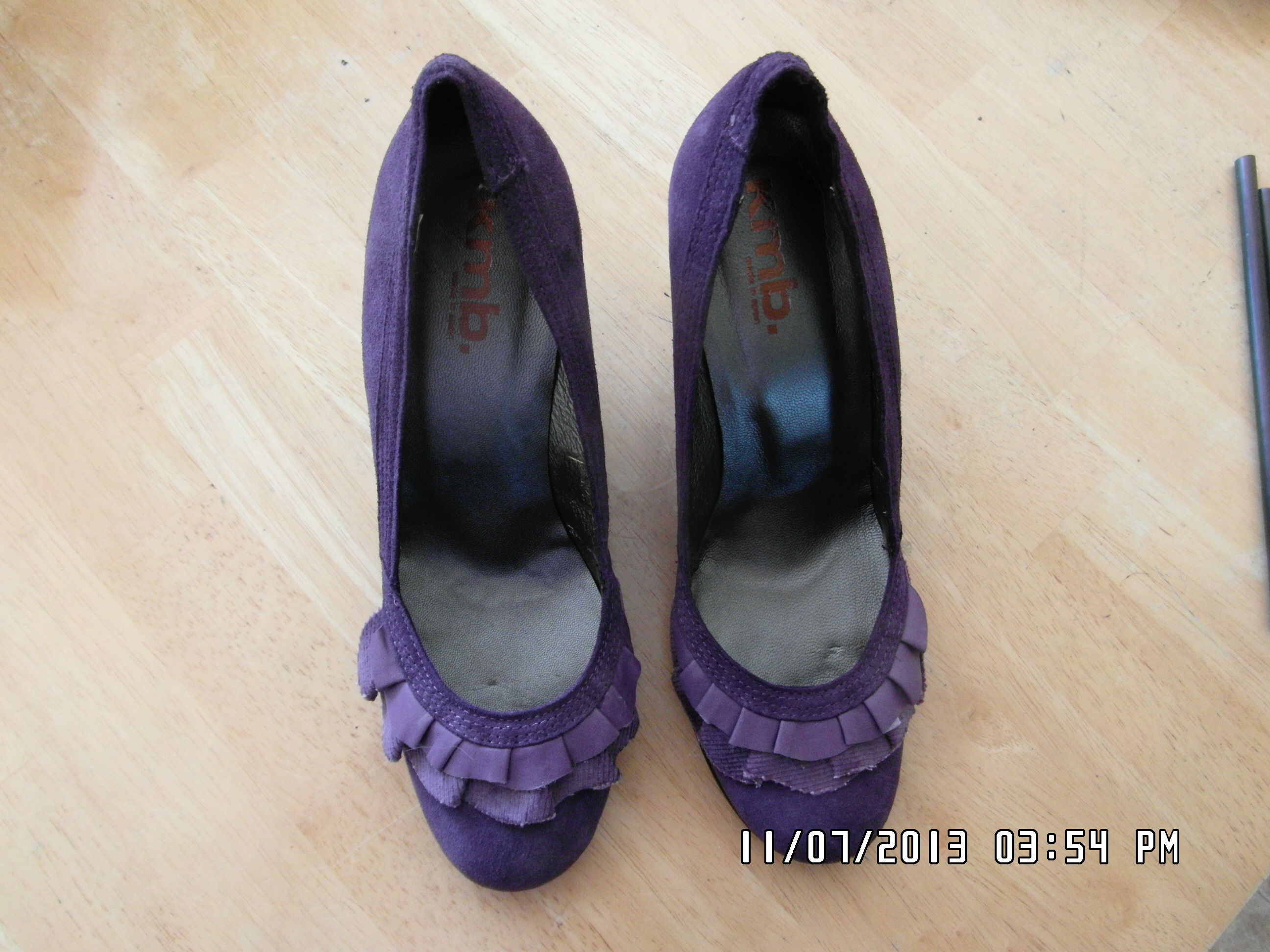 Purple leather Suede kmb